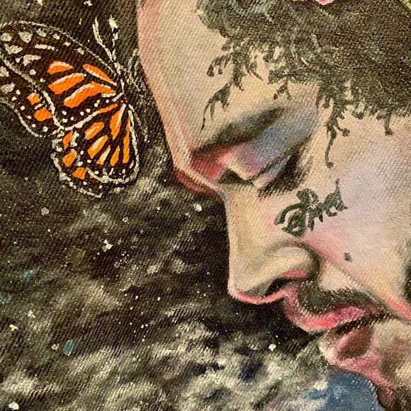 One of a kind Post Malone Denim Jacket. - Picture 2 of 8